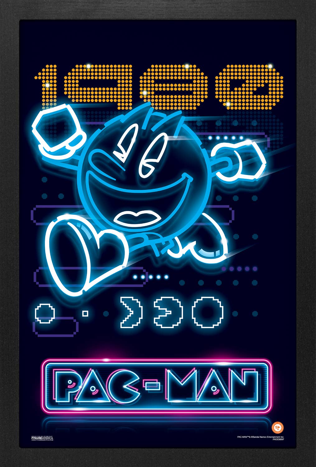 Pac-Man - Neon-1980 11" x 17" Framed Print Wall Art
