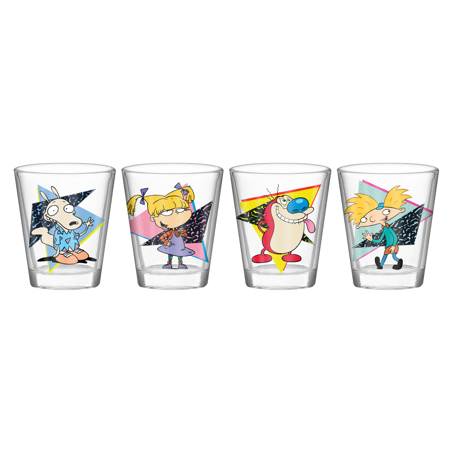Nickelodeon Retro Characters 4pc. 1.5oz. Mini Shot Glass Set