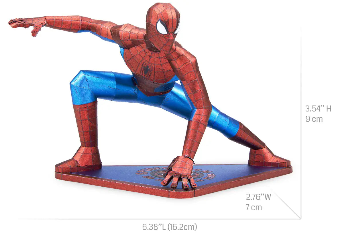 Marvel Official 3D Metal Model Kit: 6in High Detail Spider-man in Landing Pose