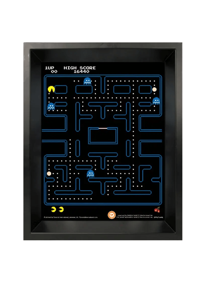 Pac-Man Maze 3D Lenticular Shadowbox Light 