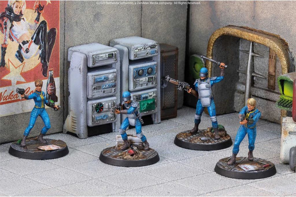 Fallout Wasteland Warfare: Survivors Vault Dwellers: Roleplaying Resin Miniature Figures