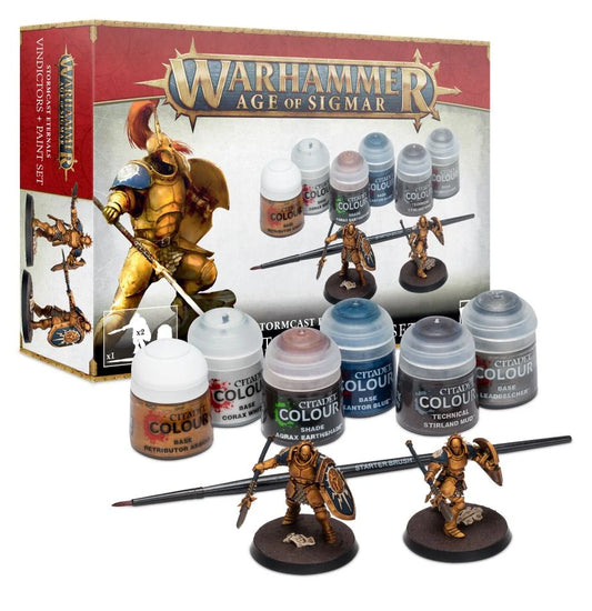 Warhammer Age of Sigmar: Stormcast Eternals Vindictors: Boxed Miniature & Paints Set