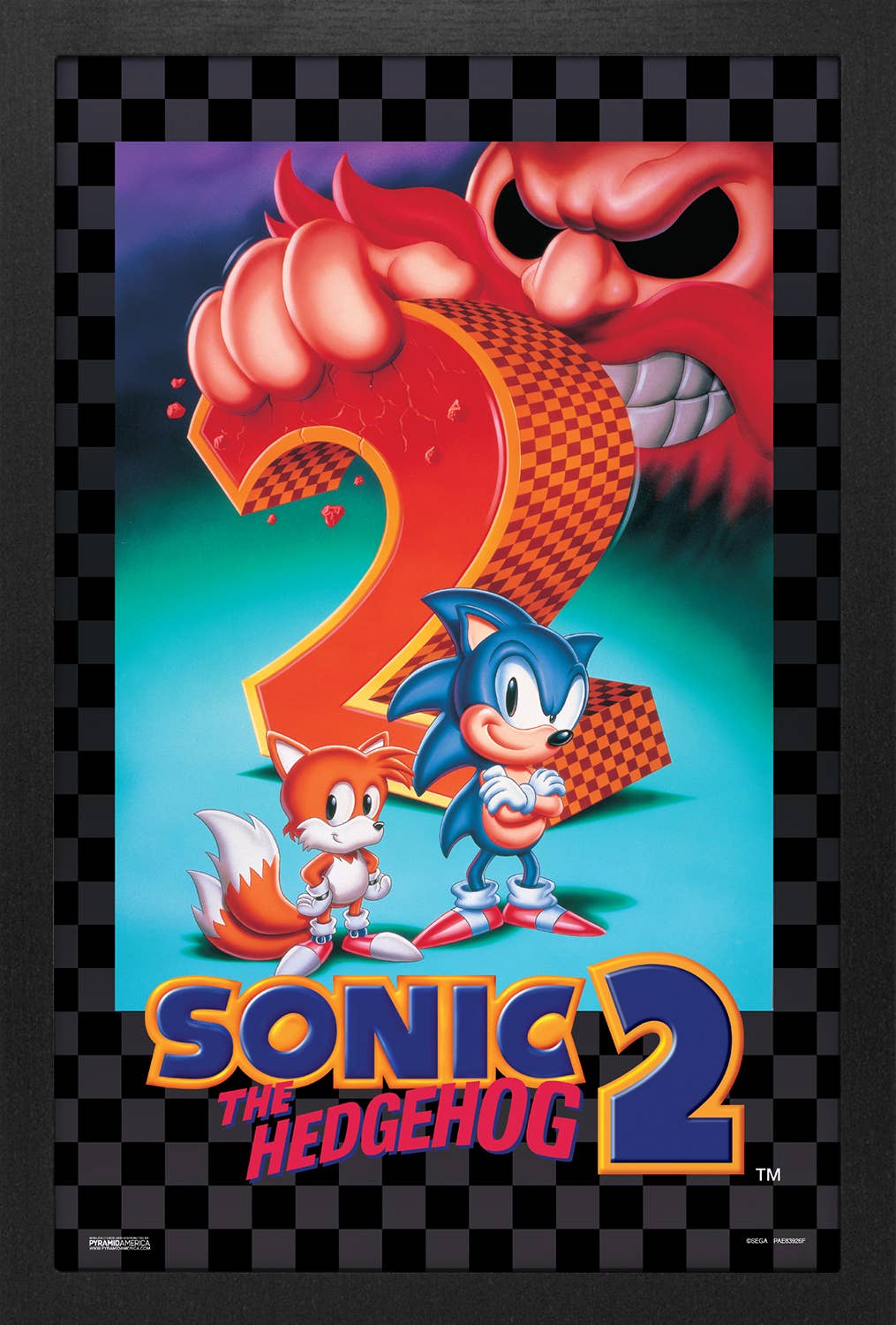 Sonic – Sonic The Hedgehog 2 Movie Cover Framed Print 11" x 17" Wall Art Display Piece