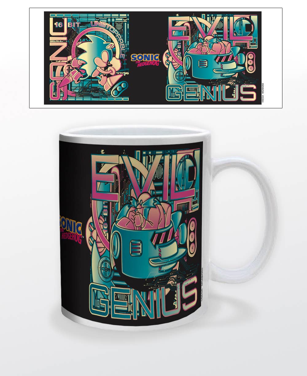 Sonic - 16 Bit-Triptych 11 oz Ceramic Mug with Giftbox