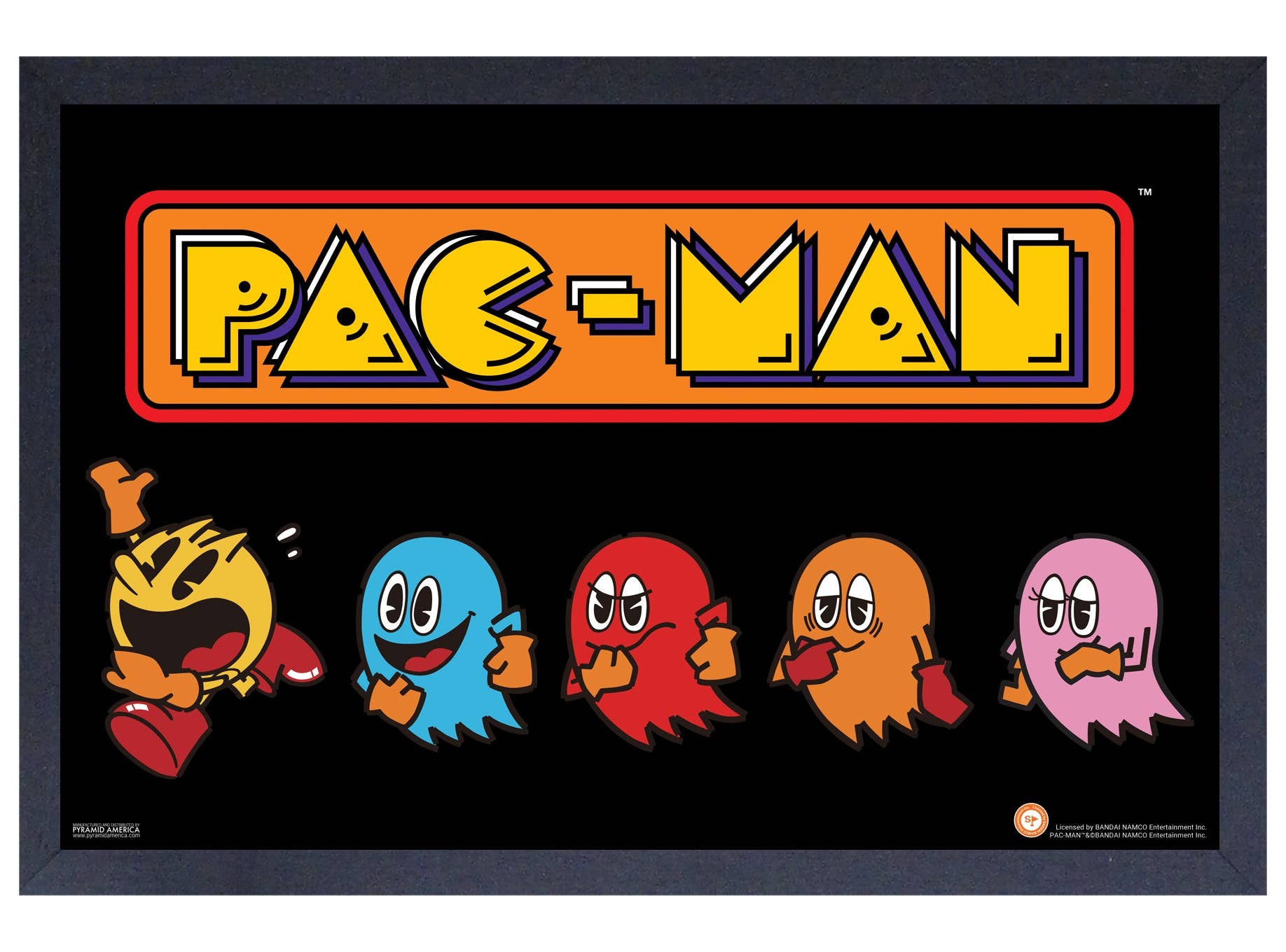 Pac-Man - Chased Framed Print 11" x 17" Wall Display Piece 