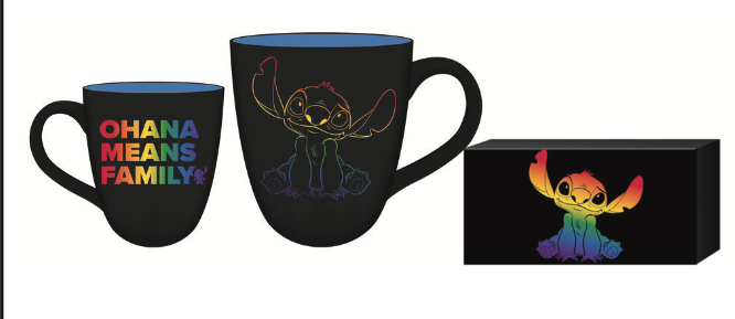 Disney Stitch 18oz Ceramic Mug with Box Sign Gift Set Bundle