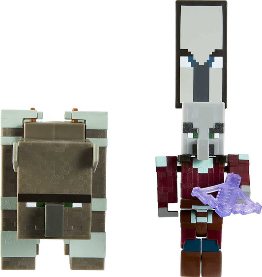 Minecraft Craft-a-Block 2-Pack: Action Figure Set: Raid Captain & Ravager