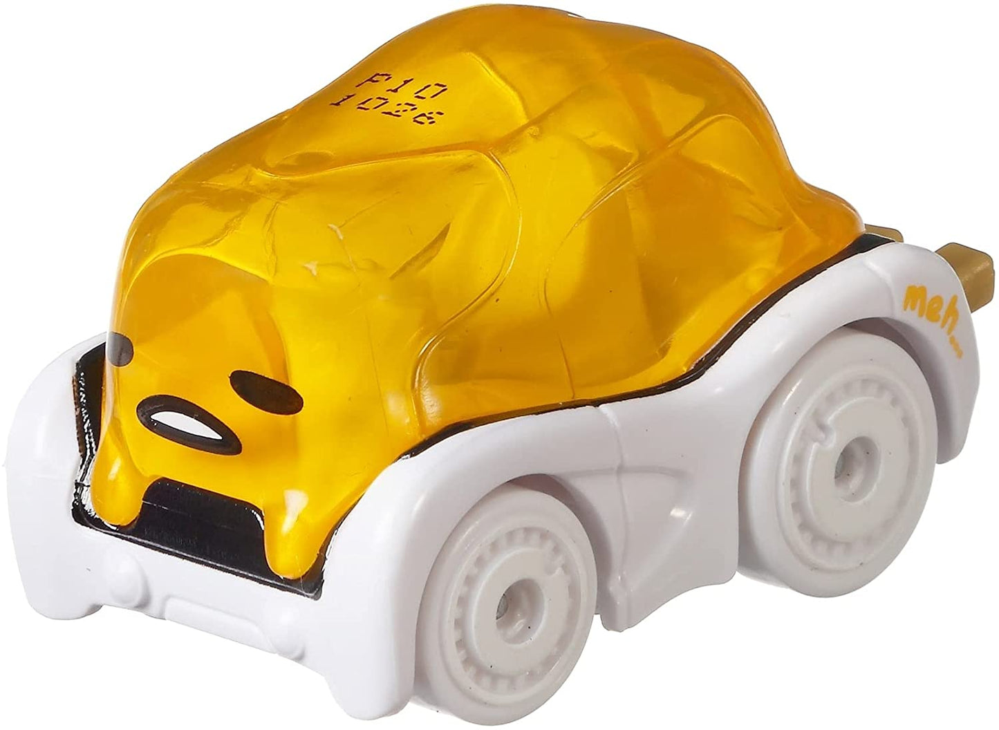 Hot Wheels Character Cars - Gudetama Egg Japanese Animation - Yellow & White - 1:64 Scale