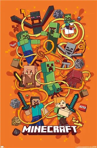 Minecraft – Funtage Poster Wall Decor Art Print Poster 24" x 36"