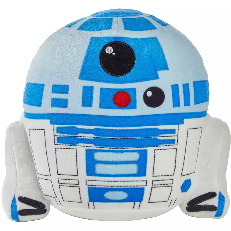 R2-D2 Starwars Robot Round Squishy Plush Stuffed Toy 7" Tall Front Profile