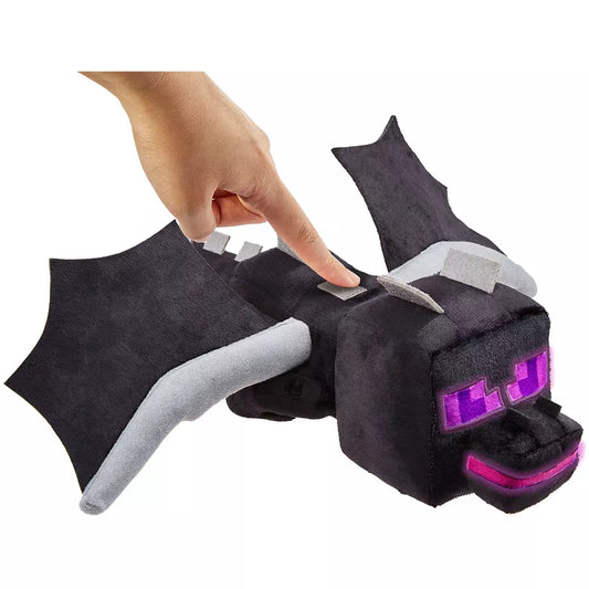 Hand Presssing Light up and Sound Button on Premium Ender Dragon Minecraft Plush