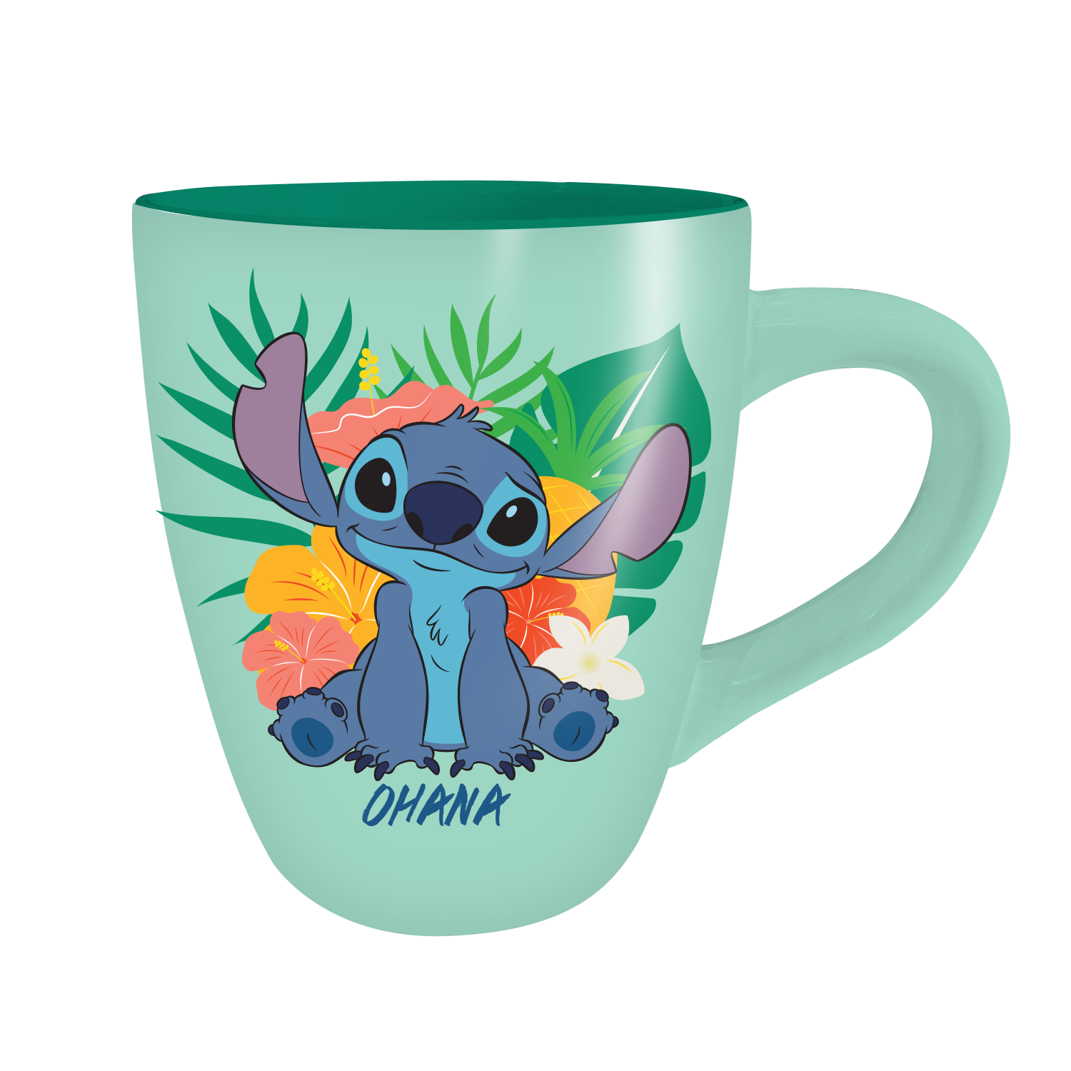 Disney Lilo and Stitch Tropical Ohana Sitting 25oz Jumbo Curved Ceramic Mug