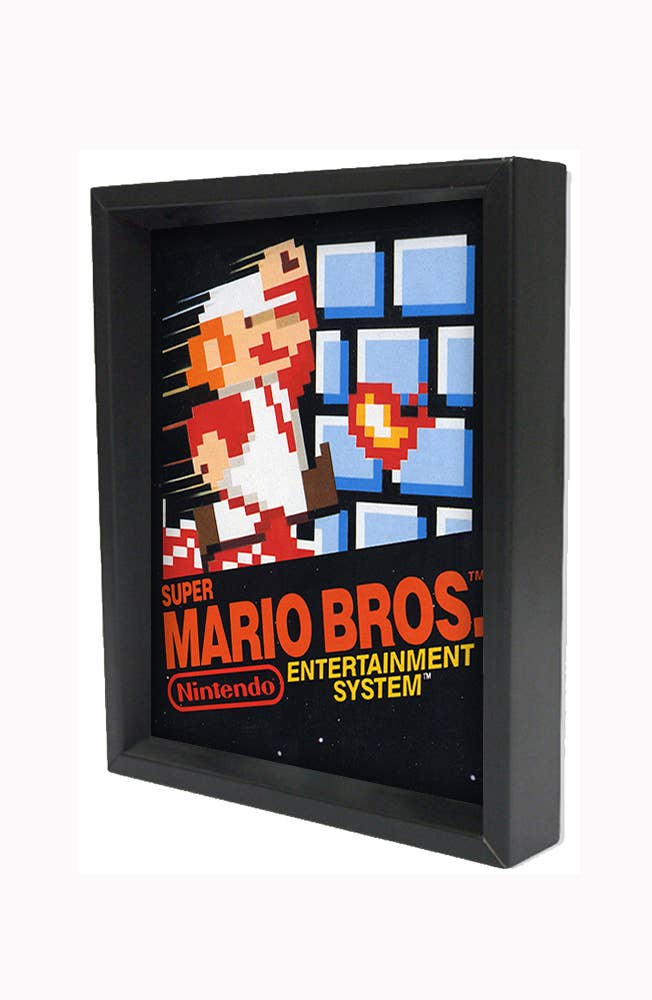 Super Mario - Super Mario Bros 3D Lenticular Shadowbox Wall Art 