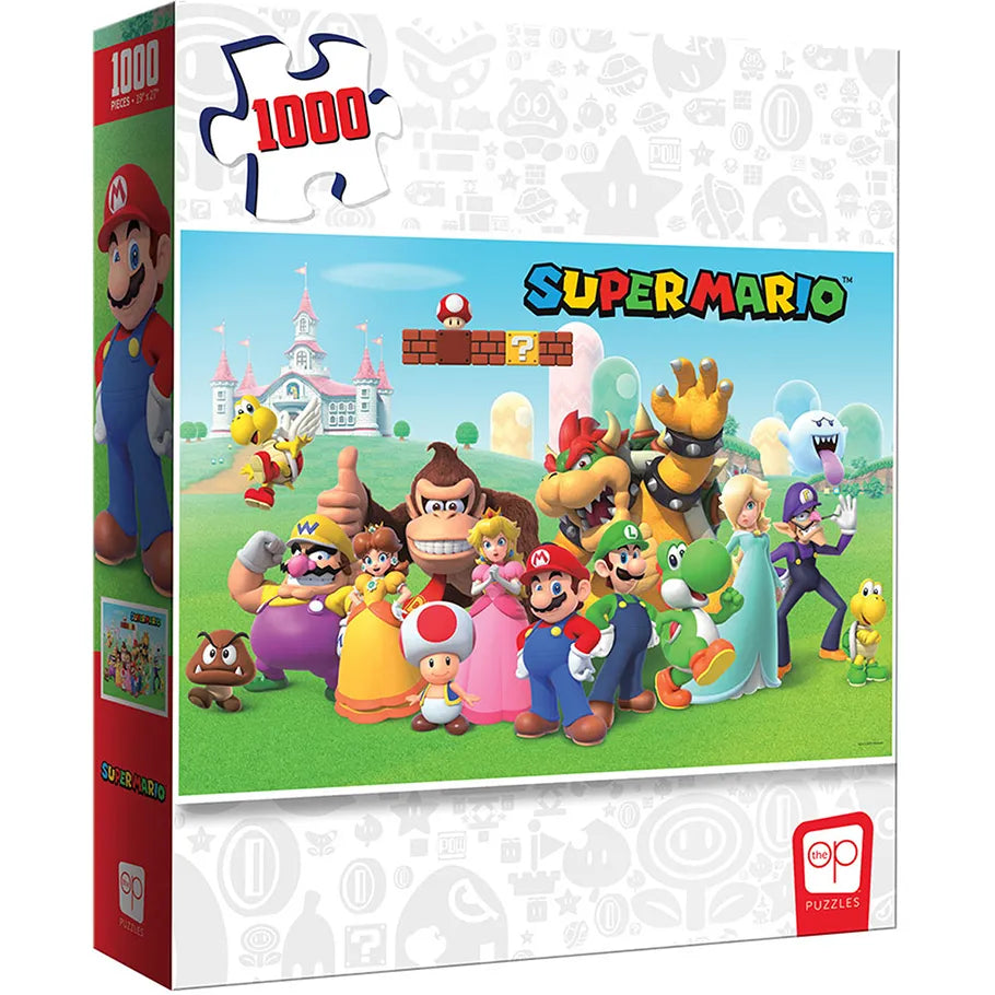 Nintendo Super Mario 1000pc. Puzzle: 26in x 19in: Mushroom Kingdom Characters