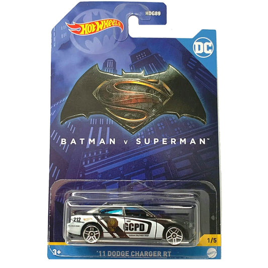 Hot Wheels Batman vs Superman: '11 Dodge GCPD Charger RT: 1:64 Scale Diecast