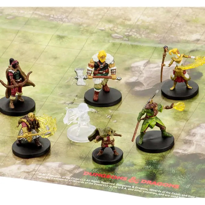 Wizkids Dungeons and Dragons Epic Level Starters Hand Painted Miniatures Bundle on Exclusive fold out map