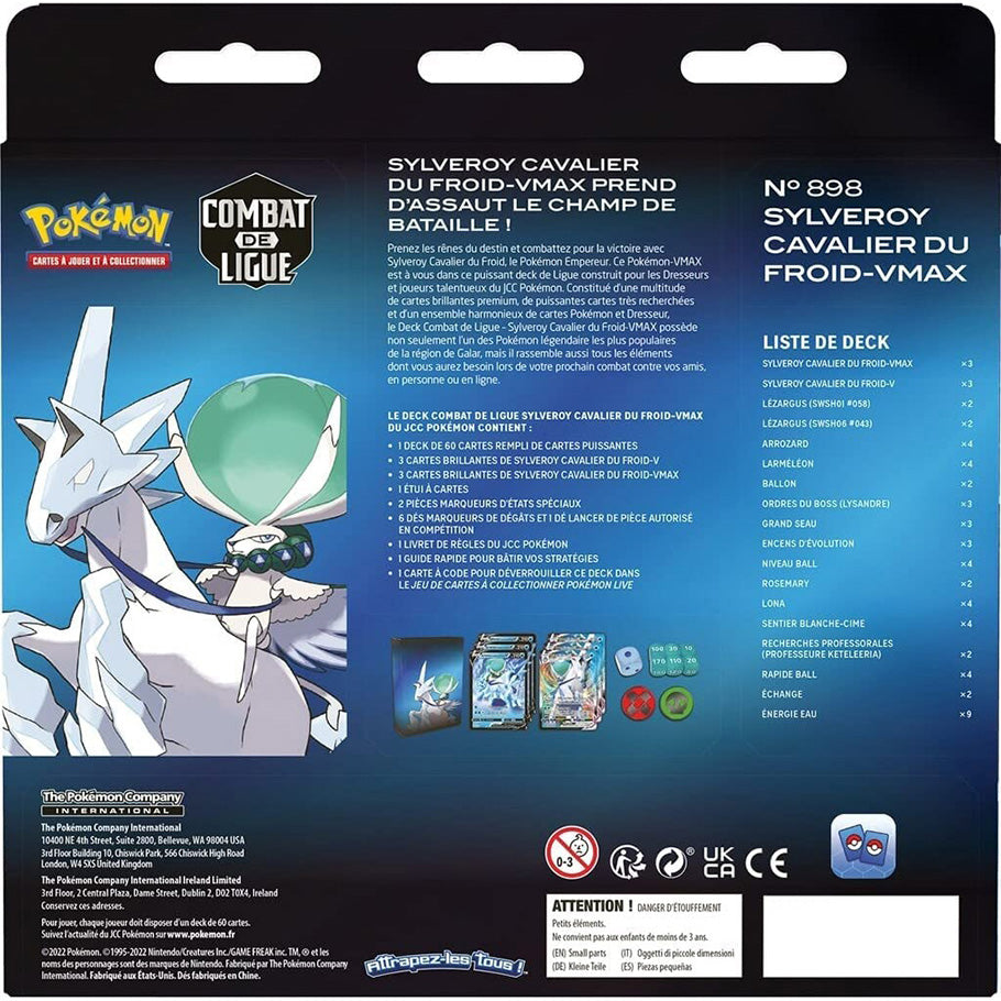Pokemon Trading Card Game Box Sets League Battle Deck Featuring Ice Rider Calyrex Vmax Rear Profile