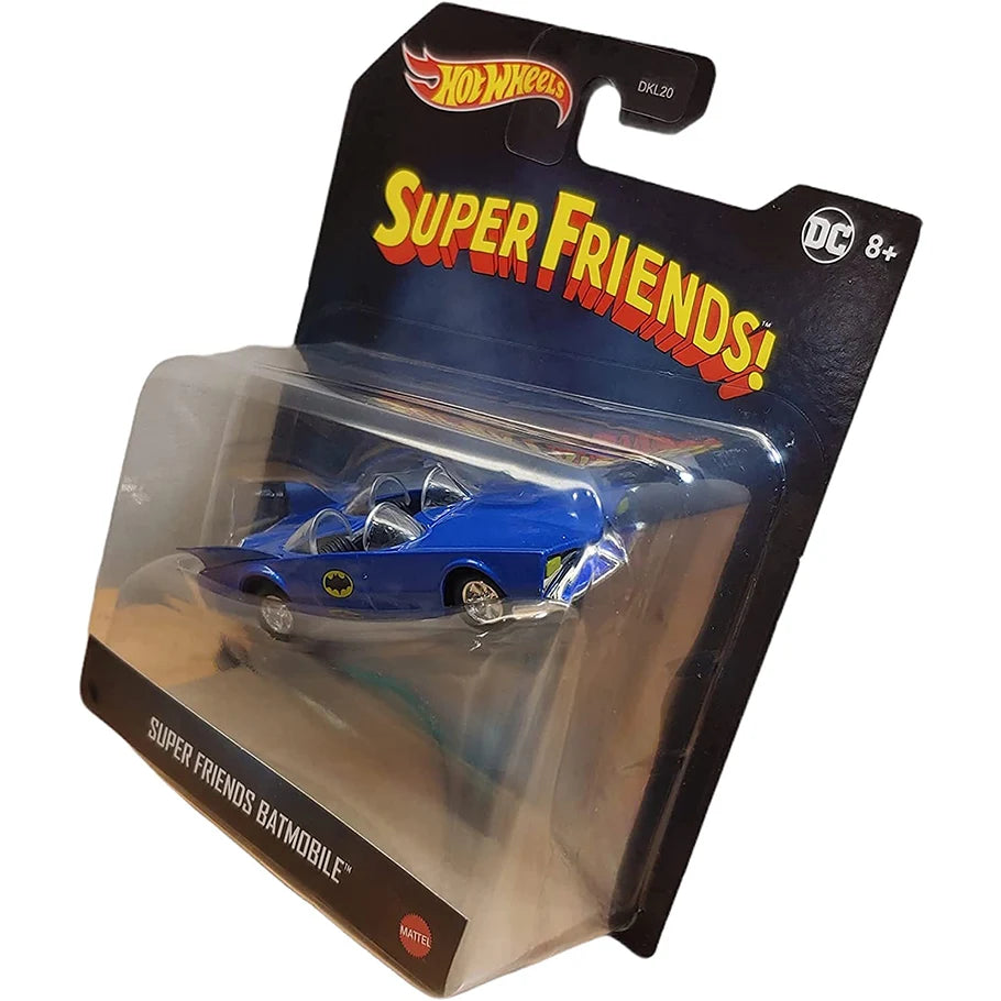Front Profile: Hot Wheels Batman Collection Diecast Cars: Super Friends Batmobile 1:50 Diecast