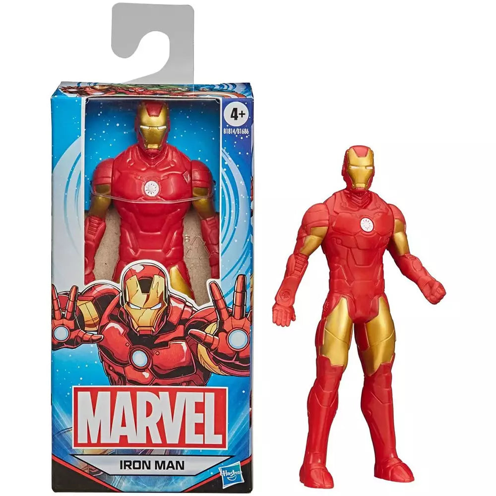 Marvel Avengers Iron Man 6" Action Figure on Display with the Box