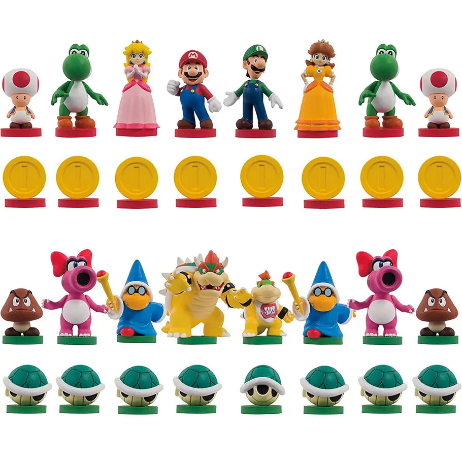 All handpainted figures that will come with the Collector's edition of Super Mario Chess - 32 total