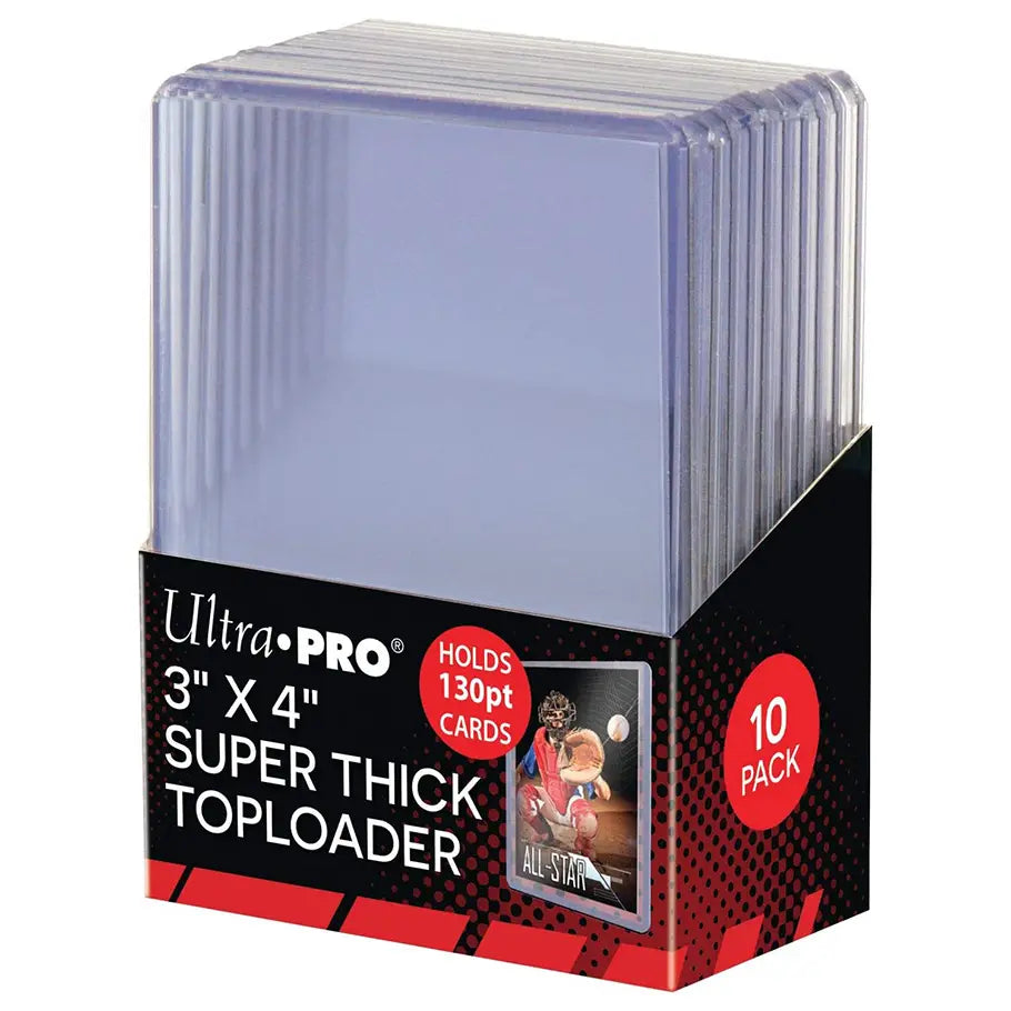 Ultra pro 10 pack of super thick 130 pt. top loader trading card protectors