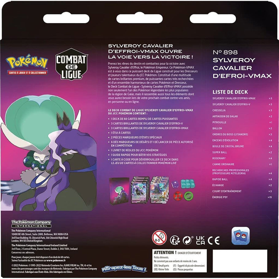 Pokemon Trading Card Game Box Sets League Battle Deck Featuring Shadow Rider Calyrex VMax Rear Profile
