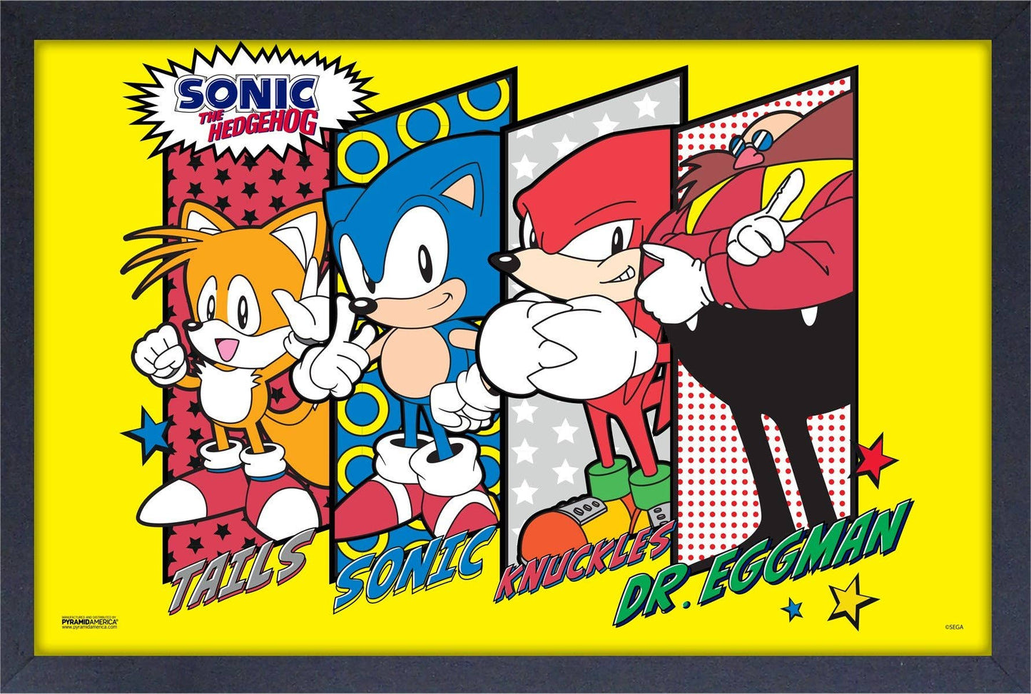 Sonic- Lineup 11" x 17" Wall Art Display Piece 