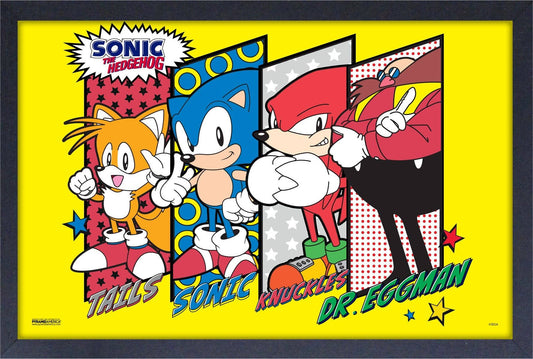 Sonic- Lineup 11" x 17" Wall Art Display Piece 
