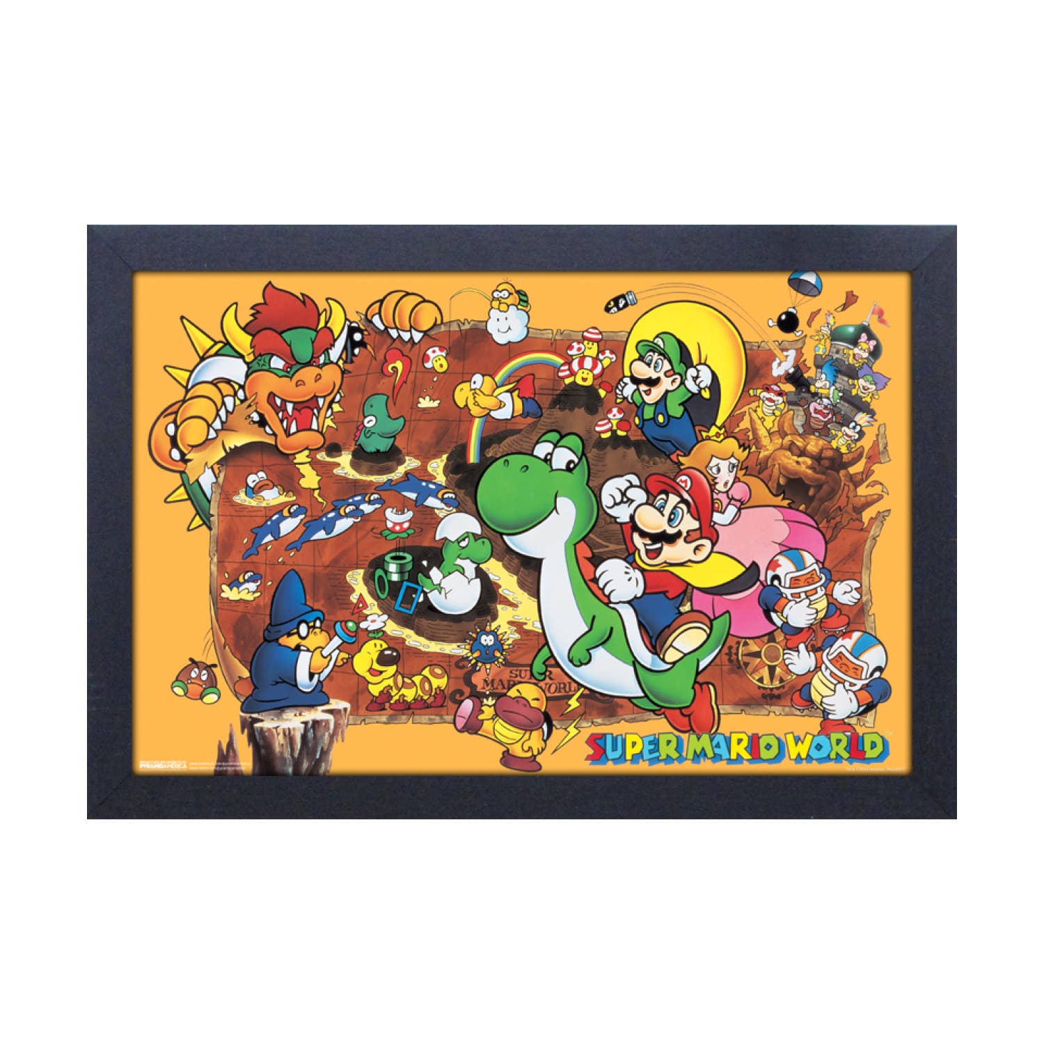 Nintendo Super Mario World 11" x 17" Framed Print Wall Art 