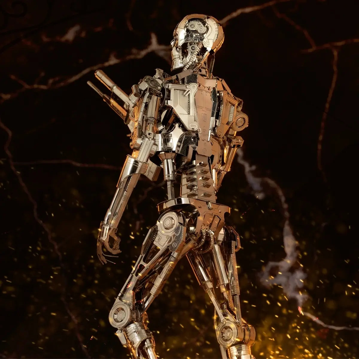 The Terminator Official 3D Metal Model Kit: 7in High Detail T-800 Endoskeleton Back Profile