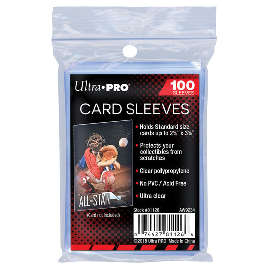 100 ct. Ultra Pro Soft Standard Trading Card Penny Sleeves: 2-1/2" x 3-1/2"