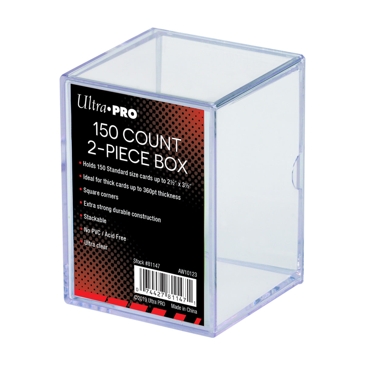 Ultra Pro: 2 Piece 150 Card Acid Free Plastic Slider Storage Box