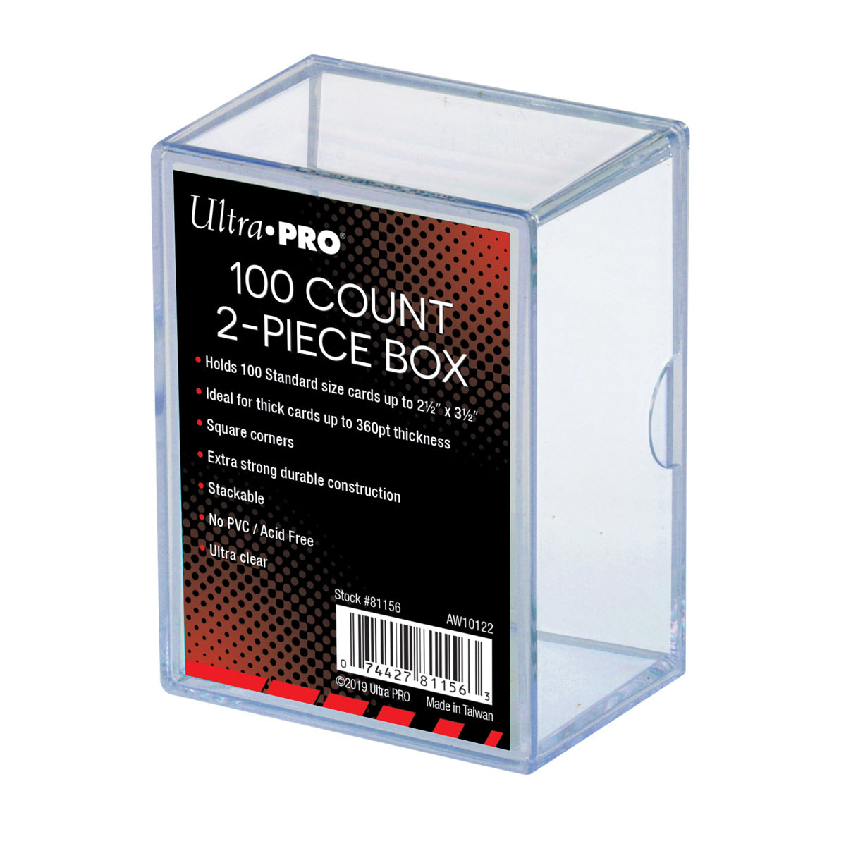 Ultra Pro: 2 Piece 100 Card Acid Free Plastic Slider Storage Box