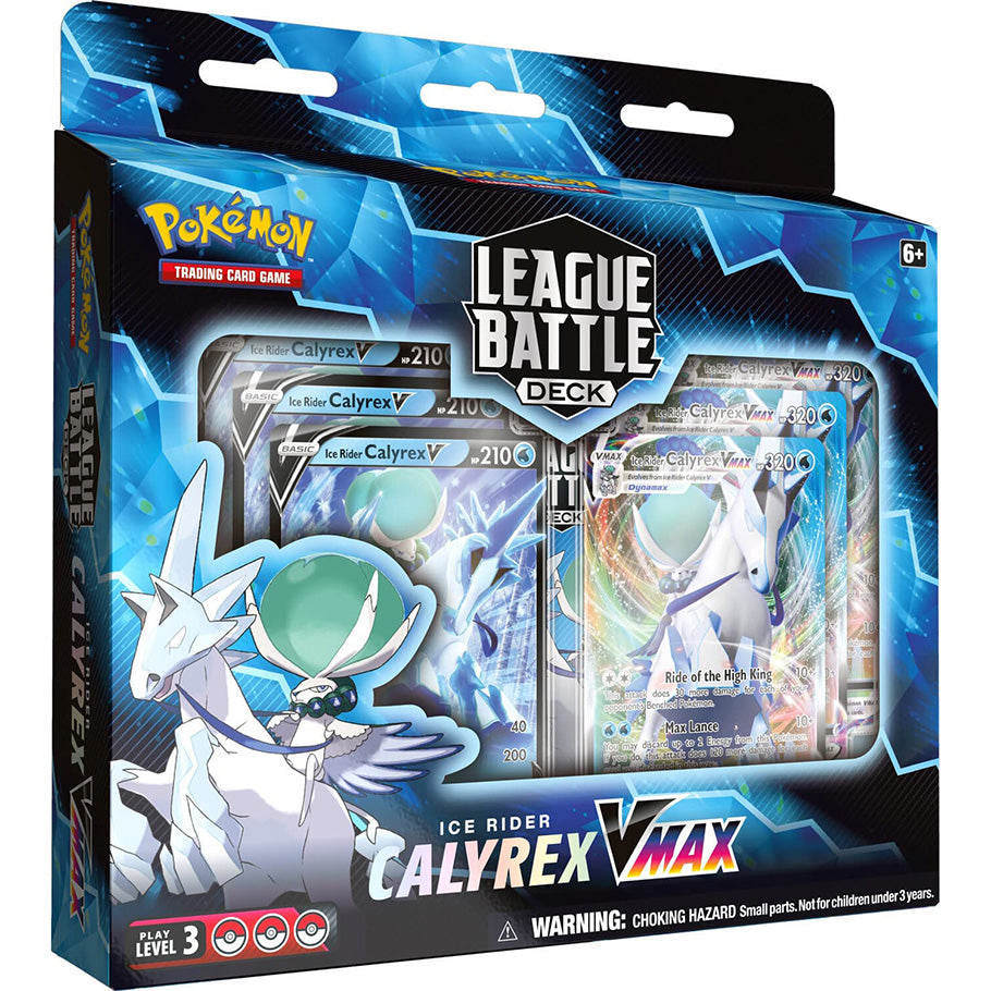 Pokemon Trading Card Game Box Sets League Battle Deck Featuring Ice Rider Calyrex Vmax Close Up