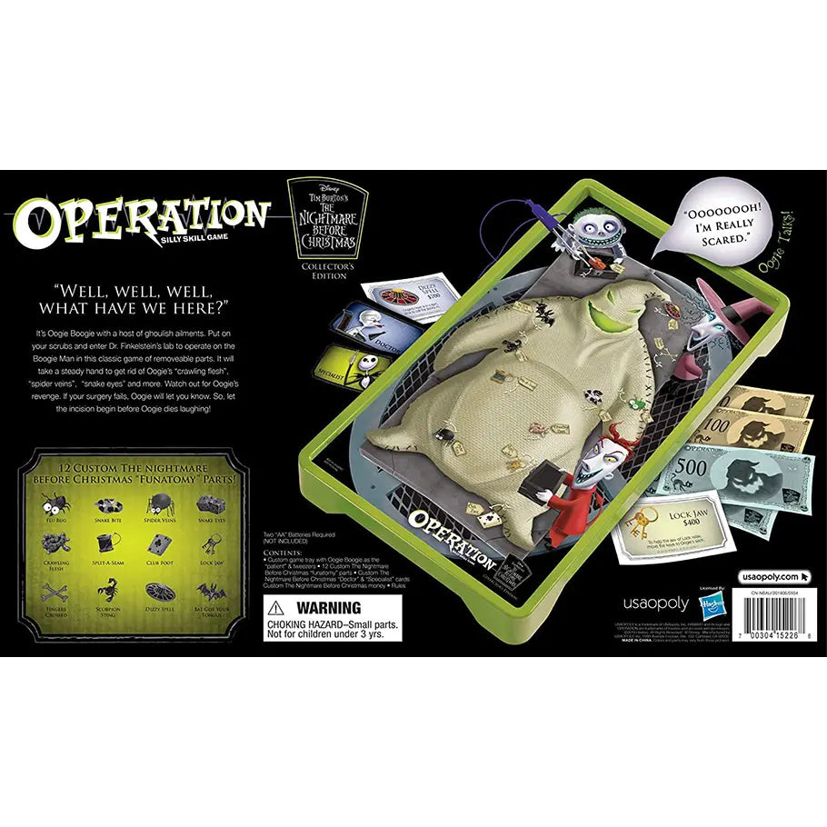 Back Profile of Operation Tim Burton's The Nightmare Before Christmas