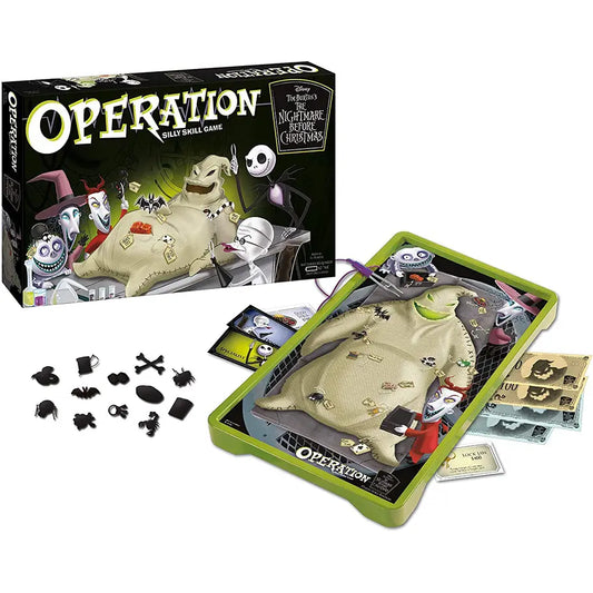 The Official Nightmare Before Christmas Operation Board Game w/ Oggie Boogie on Display