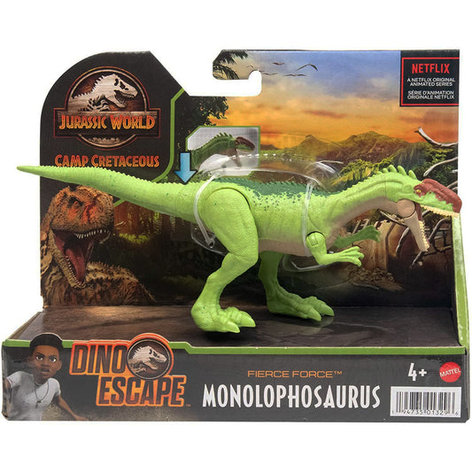 Jurassic World: Fierce Force; 7" High Detail Dinosaur Action Figure: Monolophosaurus Camp Cretaceous