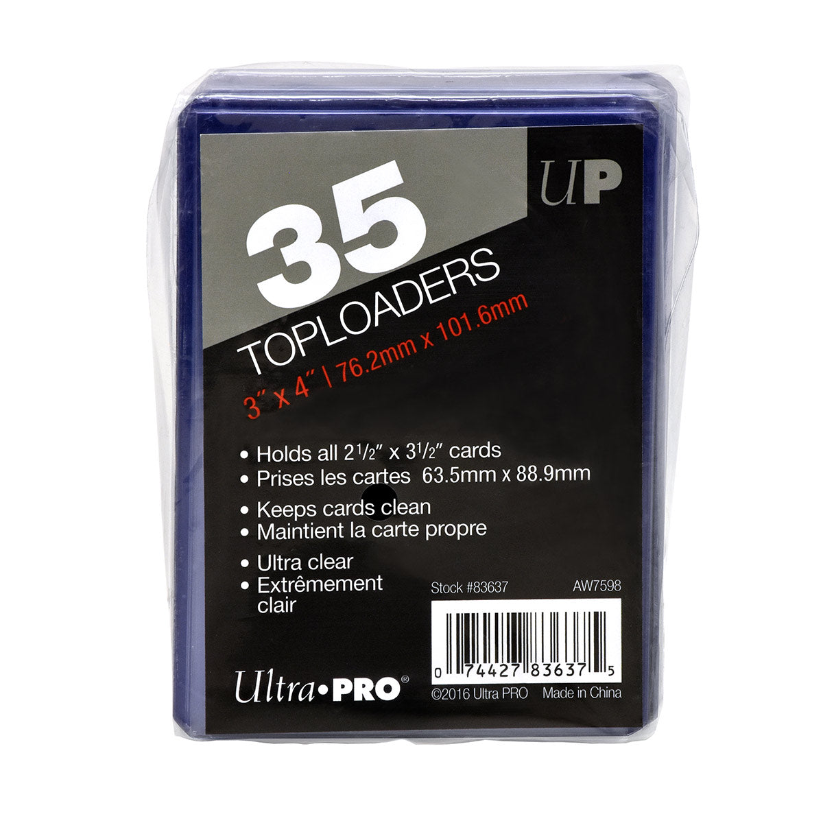 35 ct. Ultra Pro Toploaders: 3x4 Clear Standard Trading Card Protectors