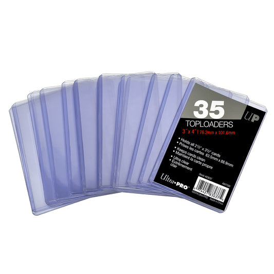 35 ct. Ultra Pro Toploaders: 3x4 Clear Standard Trading Card Protectors
