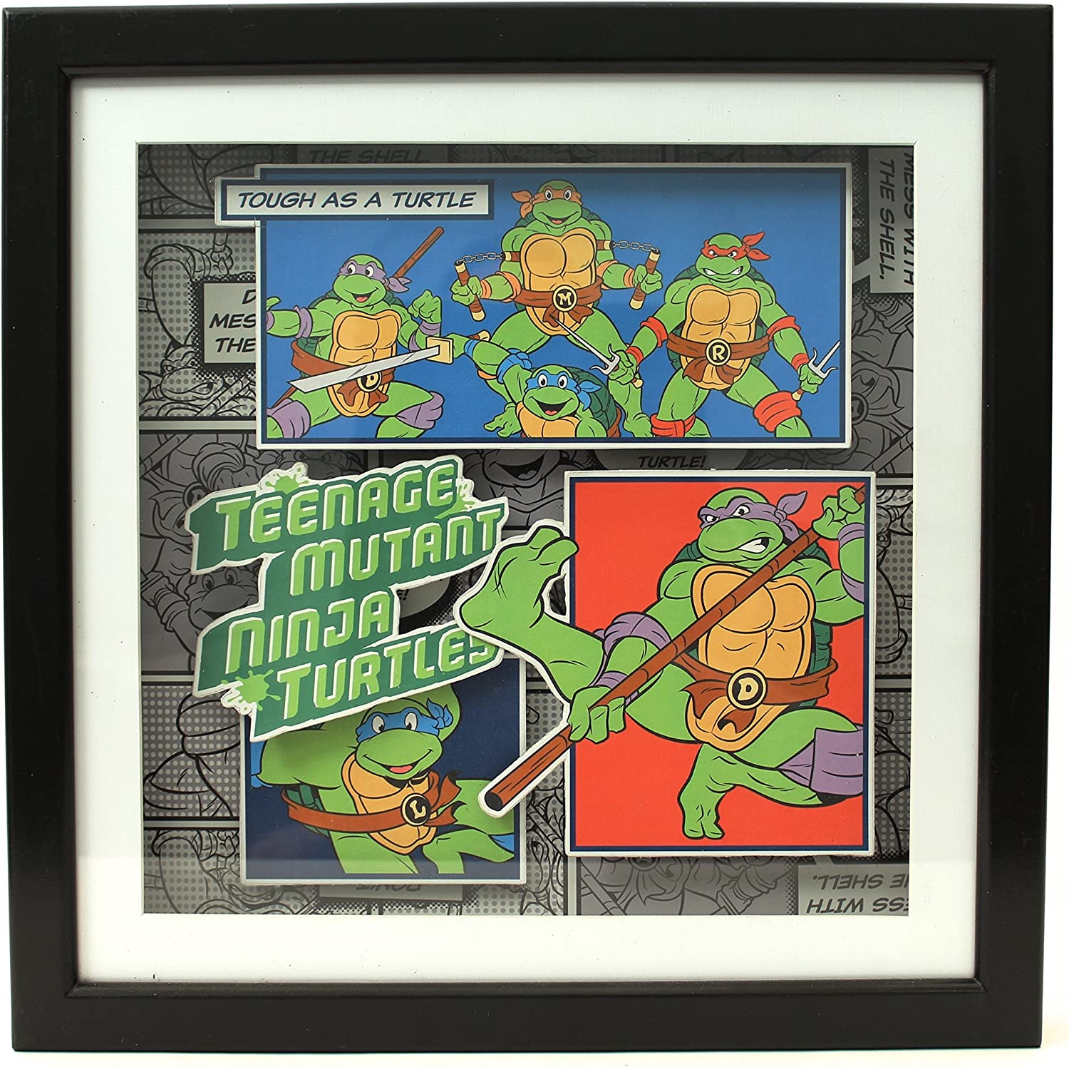 Teenage Mutant Ninja Turtles TMNT Shadow Box Wall Art: 14in x 14in