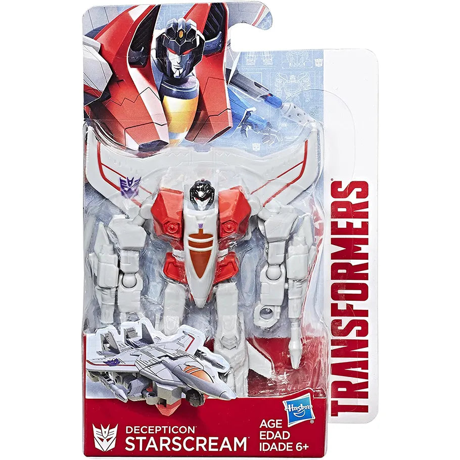 Transformers Authentics Bravo Series 4.5 Inch Action Figures: Decepticon Starscream in Blister Pack with Backing