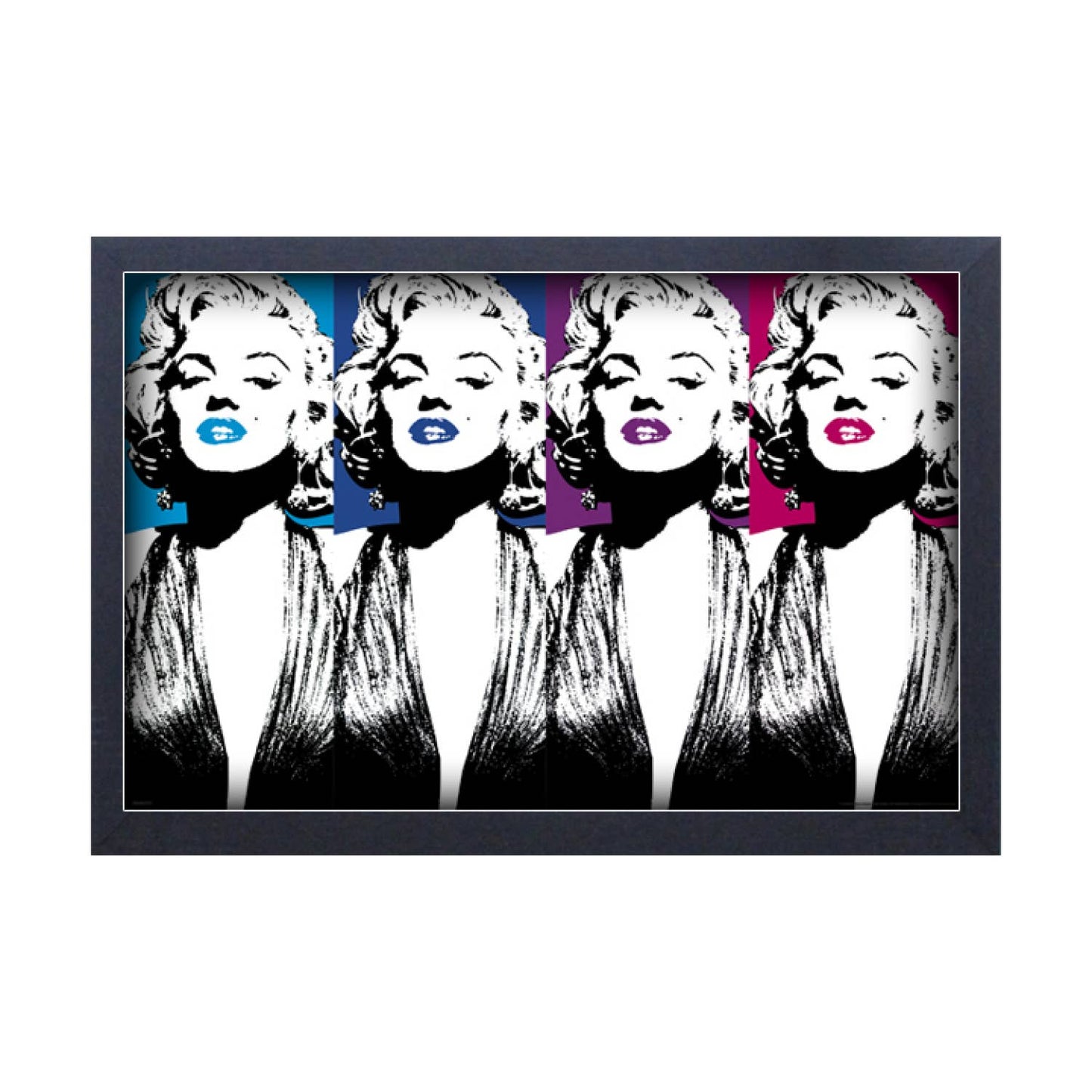Marilyn Monroe - Color Lips 11" x 17" Framed Print Wall Art 