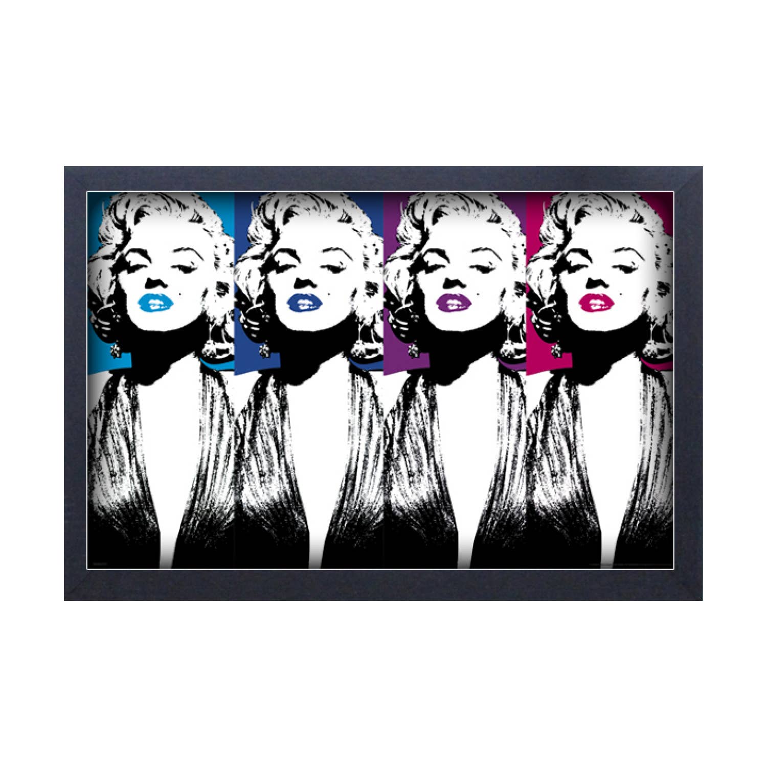 Marilyn Monroe - Color Lips 11" x 17" Framed Print Wall Art 