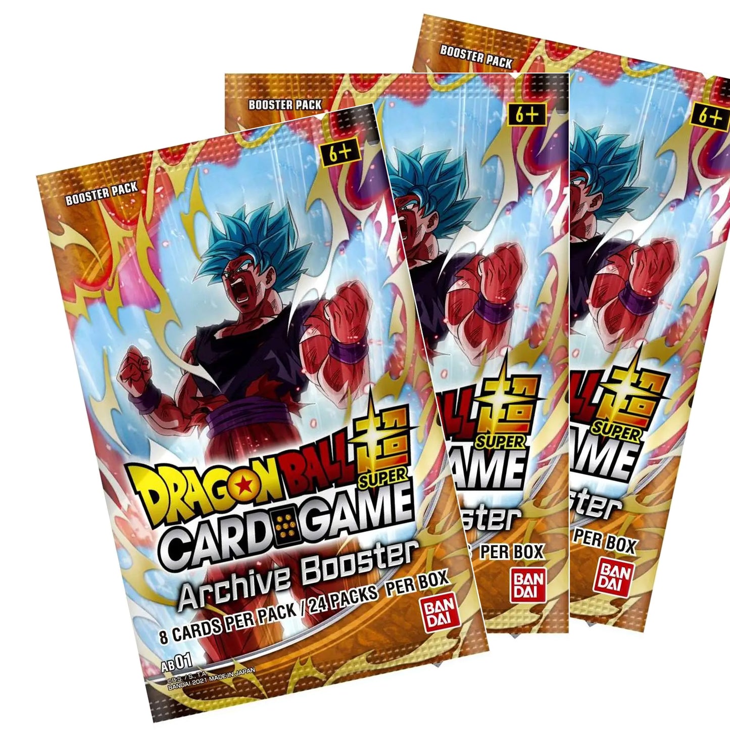 Dragon Ball Z Super Card Game Archive Booster Packs Stock Photo highlighting 3 packs