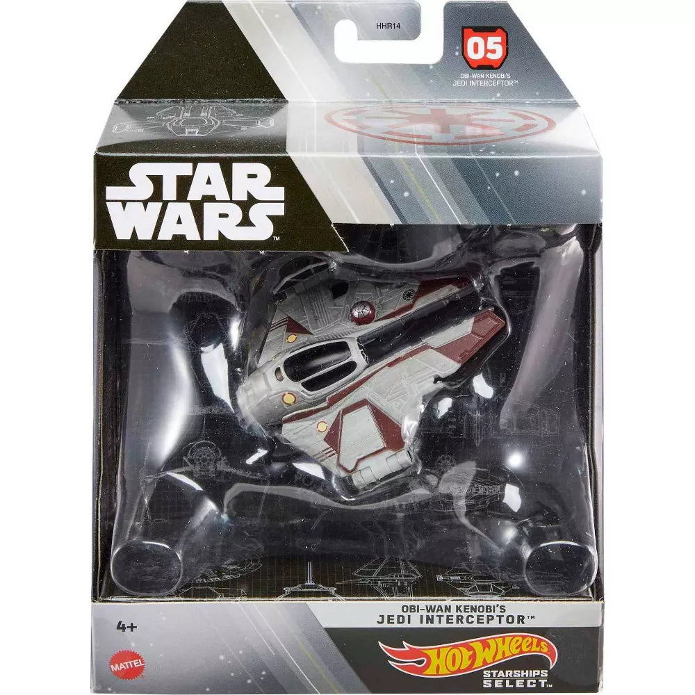 Hot Wheels Star Wars: Starships Select Obi-Wan Kenobi's Jedi Interceptor: 1:50 Scale