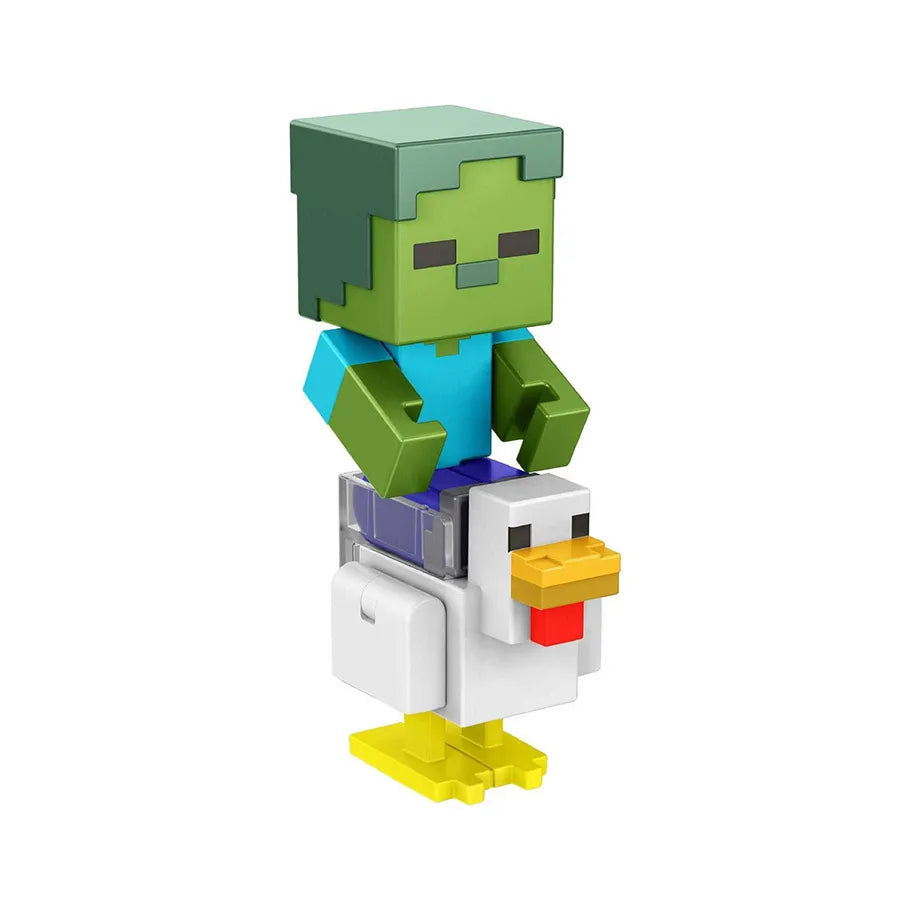 Minecraft Zombie Jockey Riding on the back of a Chicken