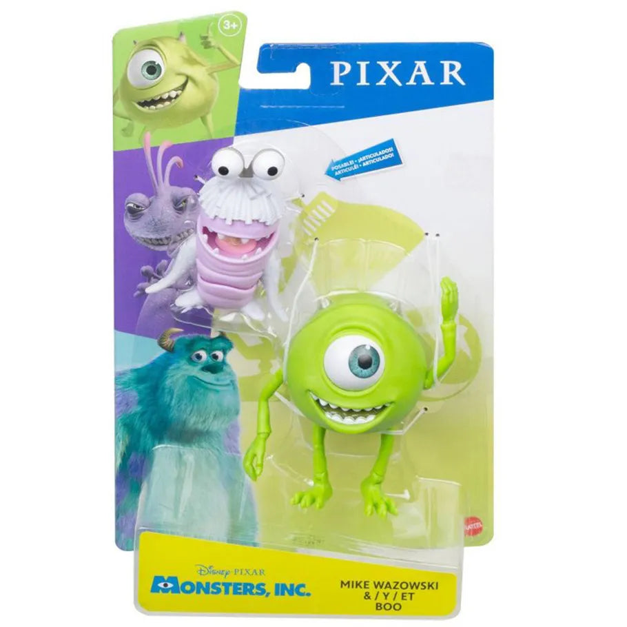 Disney Pixar Monsters Inc: Mike Wazowski & Boo: 4" Action Figures Set in Original Packaging