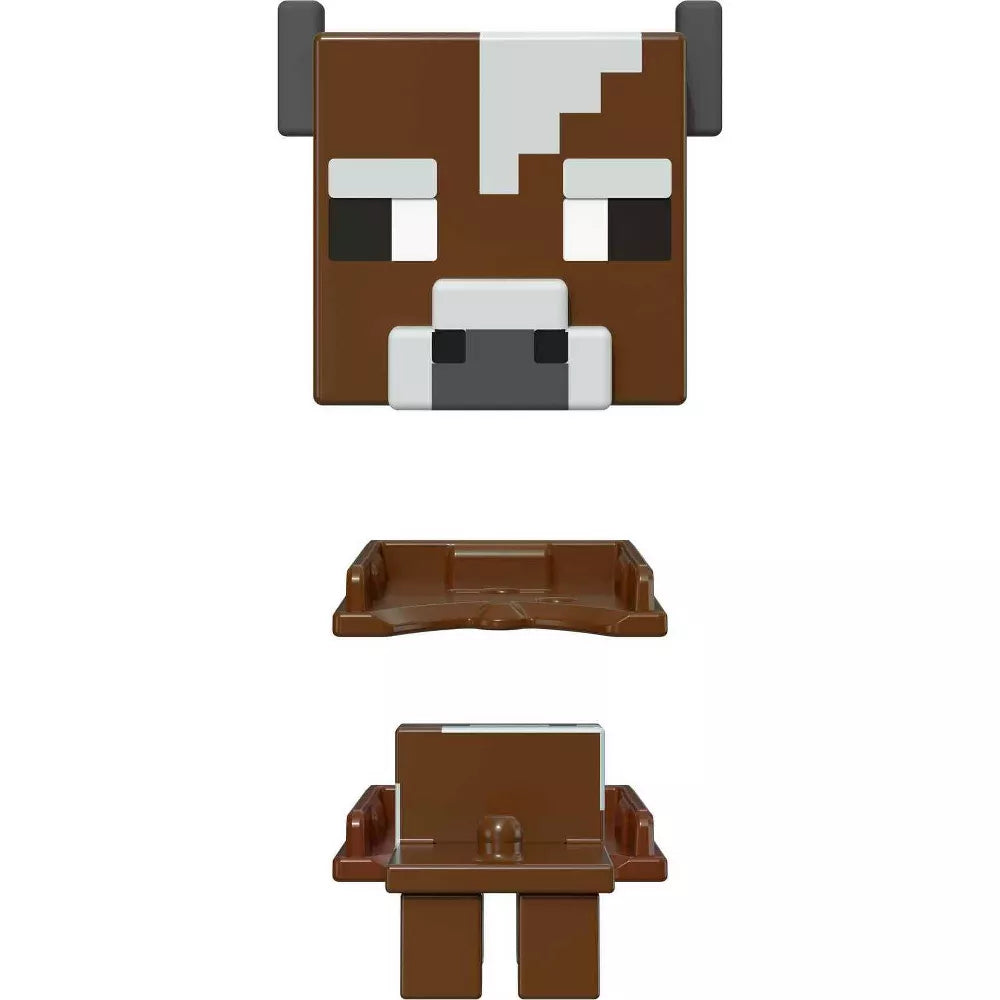Minecraft Mob Head Minis Action Figure: Cow Taken Apart