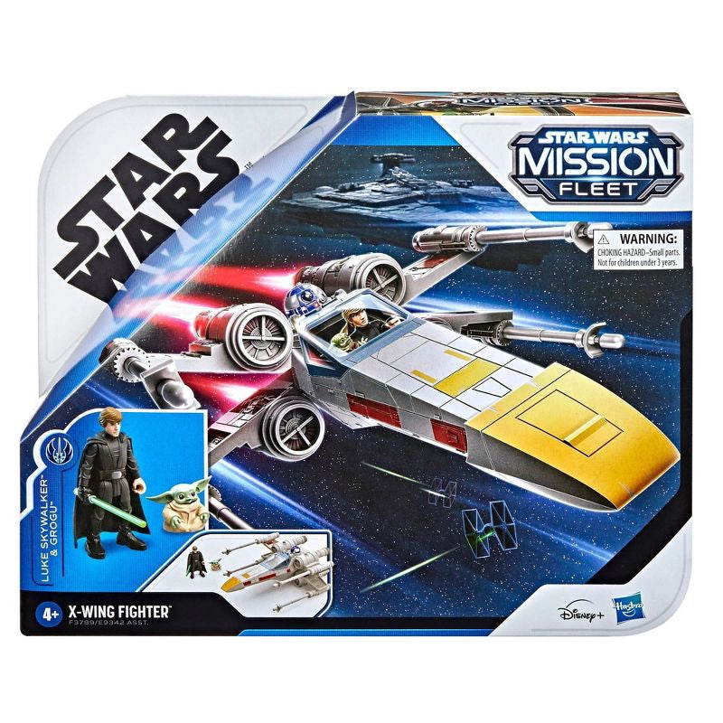 Star Wars Mission Fleet: 6in X-Wing Fighter Luke Skywalkers & Grugo Action Figure Set