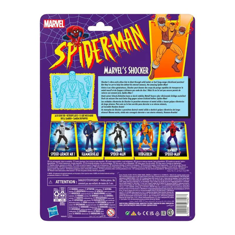 Marvel Legends Series Spider-Man Action Figure: 6-inch Marvel's Shocker Back of Box